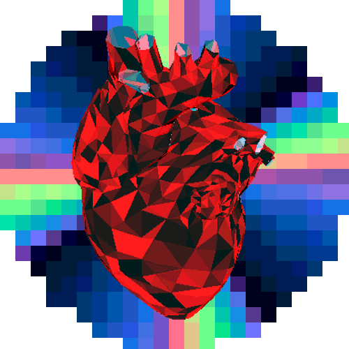 heart pixel Sticker by badblueprints