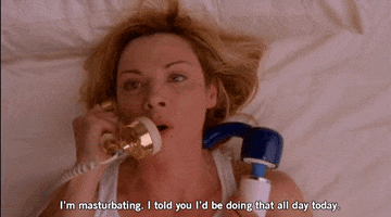 Busy Kim Cattrall animated GIF