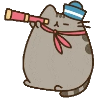cat looking Sticker by Pusheen