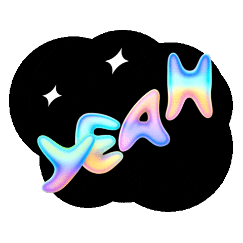 text yes Sticker by V5MT