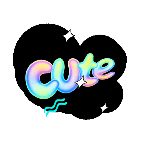 cute text sticker by v5mt