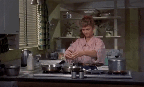 cooking, classic film, kitchen, egg, debbie reynolds, susan slept here Gif For Fun – Businesses in USA