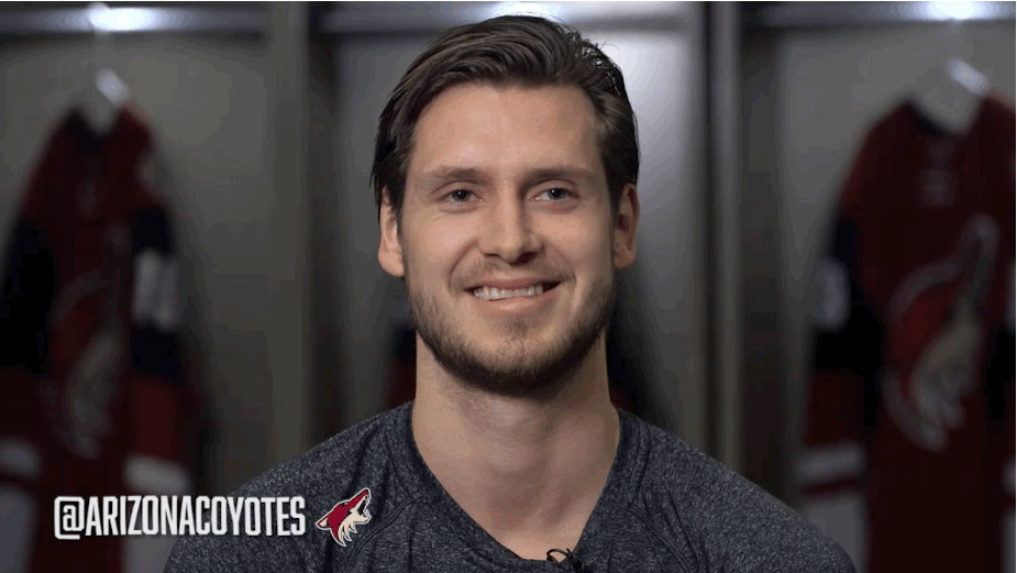 oliver ekman-larsson pat on the back gif by arizona coyotes
