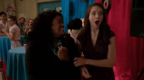 Shirley and Annie from Community clapping in excitement 