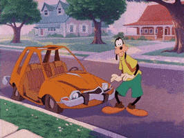 goofy car cartoon