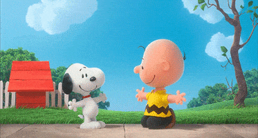 Charlie Brown Hug animated GIF