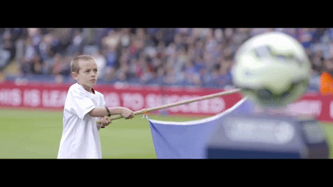 New trending GIF tagged football soccer kid wave… | Trending Gifs