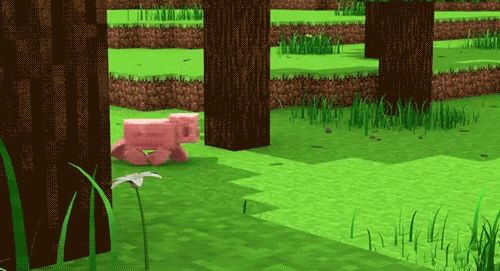 games minecraft pig minecraft pig animated GIF