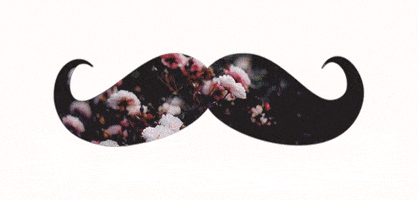 Flowers Moustache animated GIF