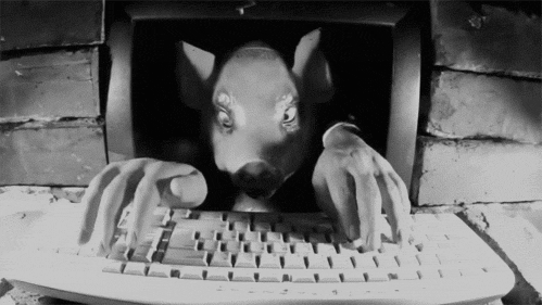 black and white animated GIF