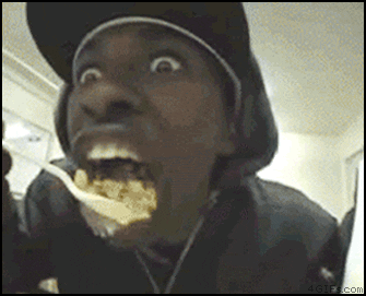 New trending GIF tagged scared eating cereal via… | Trending Gifs