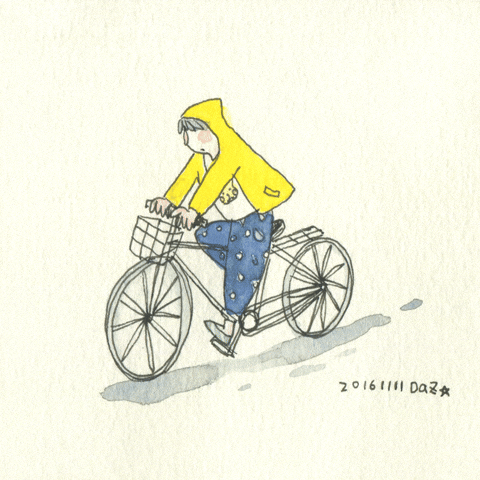 Animation Illustration Life Bike Transportation Paper Bicycle Watercolor Hand Drawn Gif For Fun Businesses In Usa