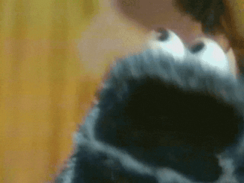 New trending GIF tagged omg cookie monster jaw…