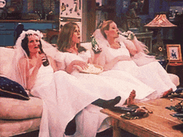 GIFs found for the one with all the wedding dresses