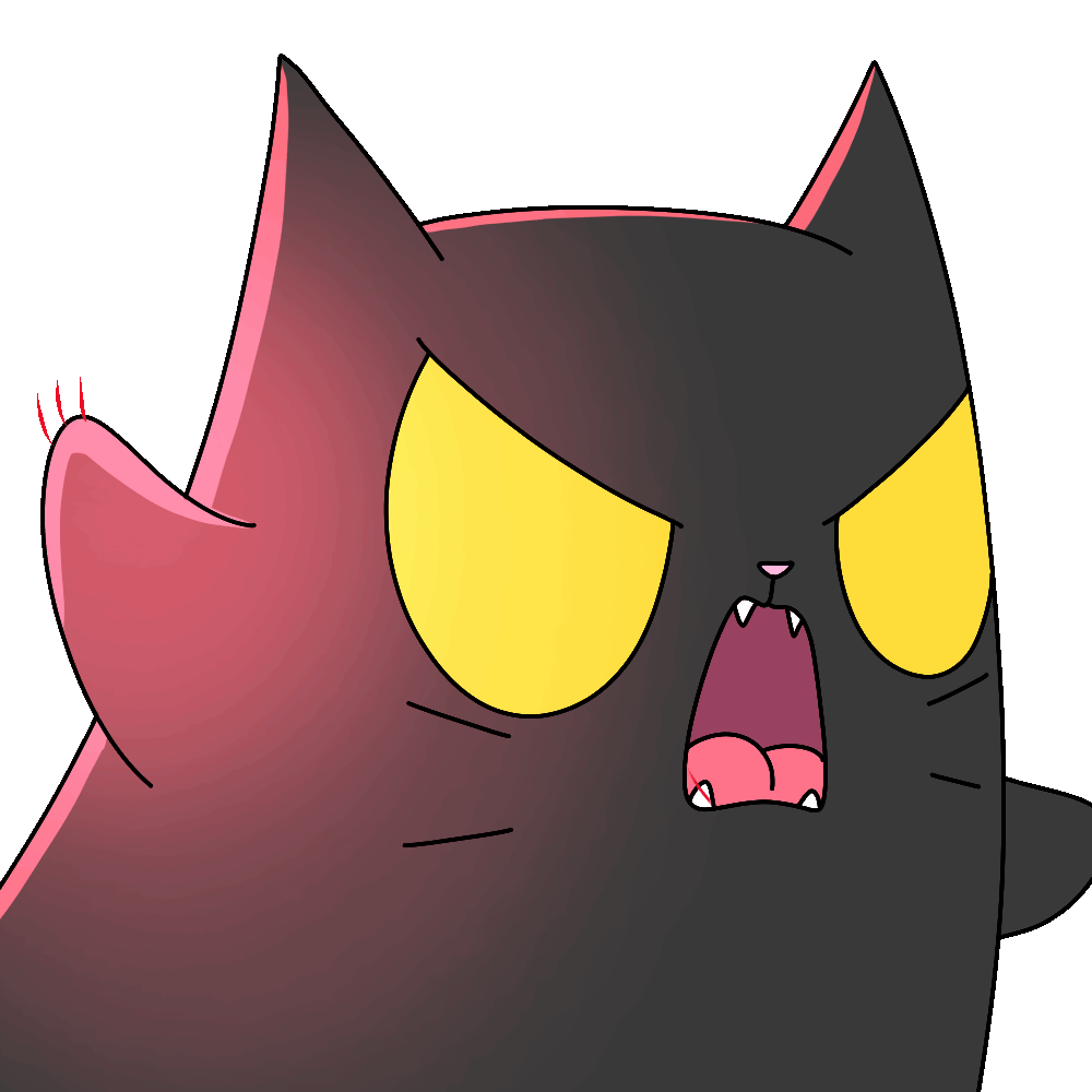 Grumpy Black Cat Gif