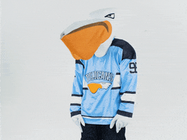 PelicansFi hockey shocked oh no mascot GIF