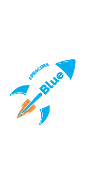 Bluedesenvolvimento blue foguete pra cima bora vender Sticker