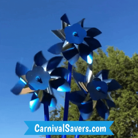 CarnivalSavers spinning carnival savers carnivalsavers blue pinwheels GIF
