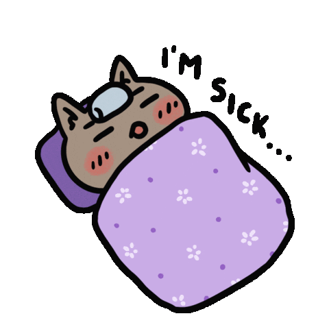 Sick Hospital Sticker by Cat and Cat Comics