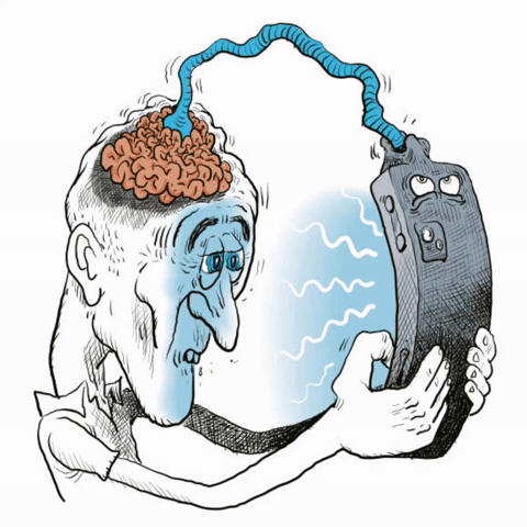 Phone Brain GIF