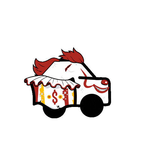Pennywise Clown Halloween Sticker by Wheelzy