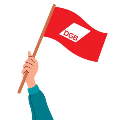 Hand Flag GIF by Deutscher Gewerkschaftsbund (DGB)