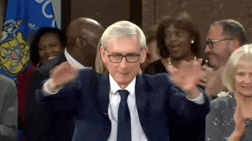 Tony Evers Kiss GIF by GIPHY News