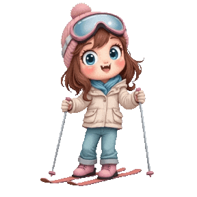 Boys Girls Snow Sticker