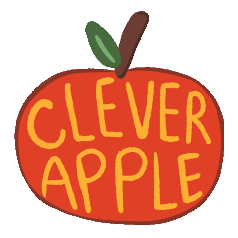School Apple Sticker by Kye Cheng