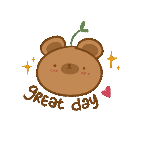 Happy Teddy Bear Sticker by Regina Awang