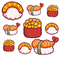 Sushi Seafood Sticker by beforeyoueat.id