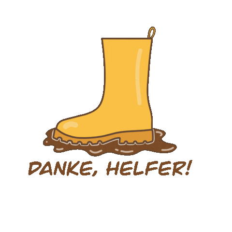 Helping Hand Hochwasser Sticker by minervakreativ