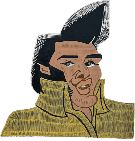 Banana Elvis Sticker by Artisan Coffee