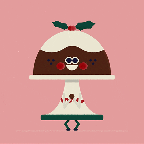 Happy Christmas Pudding GIF by Mioe Studio