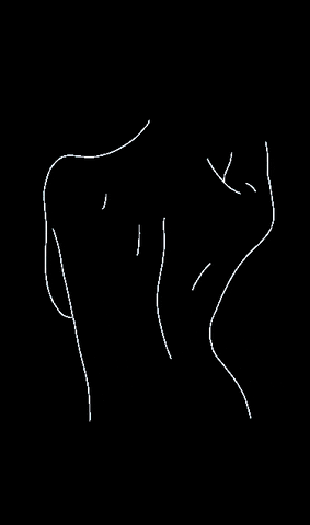 Hkpdesign woman line body white line GIF