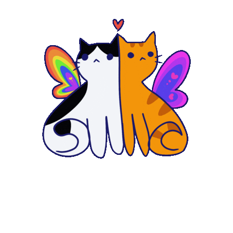 Love Is Love Cats Sticker