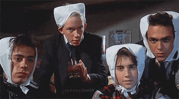 discussing weird science GIF