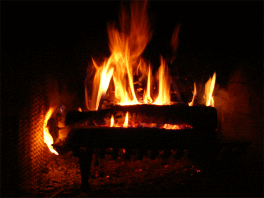 fire in the hearth gif