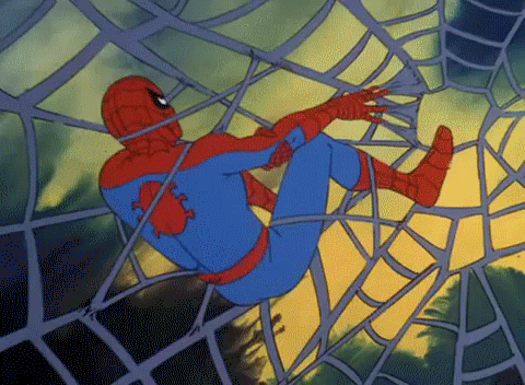 Stuck Spider Man GIF