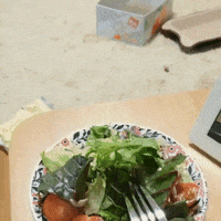 hungry salad GIF