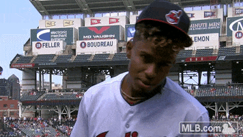 creeping cleveland indians GIF by MLB