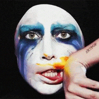 Lady Gaga Face Paint GIF