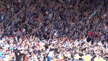 fans celebrate GIF by Rangers Football Club