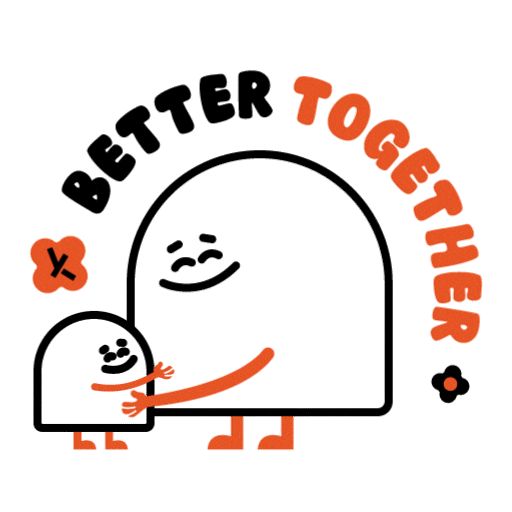 K Hug Sticker by KompacPlus