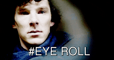 Benedict Cumberbatch Eye Roll animated GIF