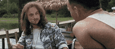 Movie gif. Gary Sinise as Lieutenant Dan from Forrest Gump. He looks up and down at Forrest as if he's saying something incredibly obvious and says, "Yes. I know that," as he puffs on his cigar.
