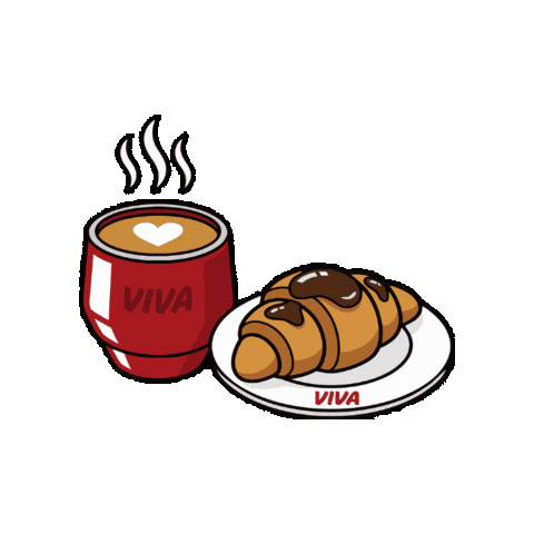 Coffee Croissant Sticker by OMV CZ