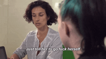 orlesian-regal indira varma tell her to go fuck herself GIF