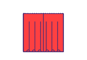 Sneak Peek Curtain Sticker by Modular