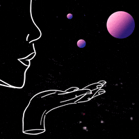 Outer Space Love GIF by Dyanapyehchek